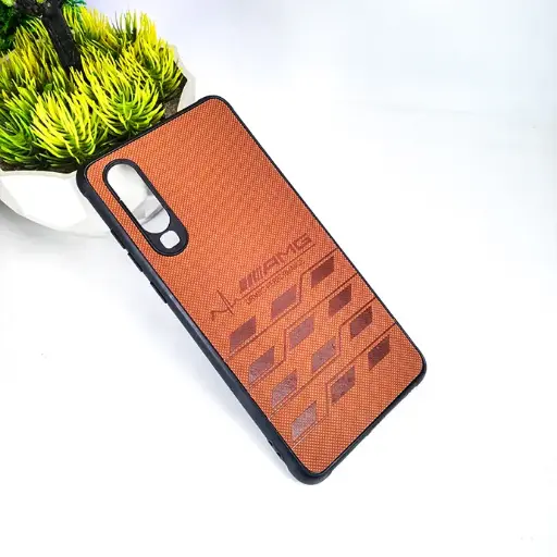 [PO18BHUP30-1-13] Huawei P30 AMG Leather Back Case - Stylish Protection (Brown)
