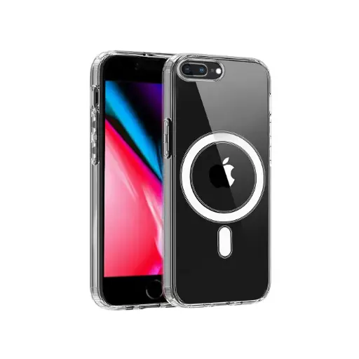 [PO7BIP7GPL-11] iPhone 7G Plus|8G Plus Magnetic Magsafe Wirelees Transparent Back Case