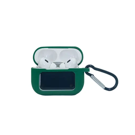 [HFBCASE-24-11] A9 Pro AirPods Pro 2 Silicone Case with Screen - Green
