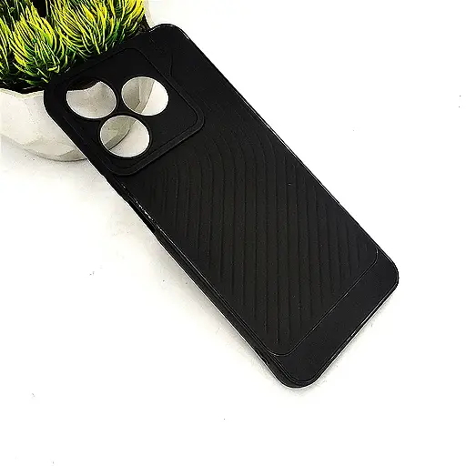 [PO14BMI13-12-2] Xiaomi Redmi 13 GEAR 4 Luxuary Carbon Texture Soft Silicone Back Case (Black)