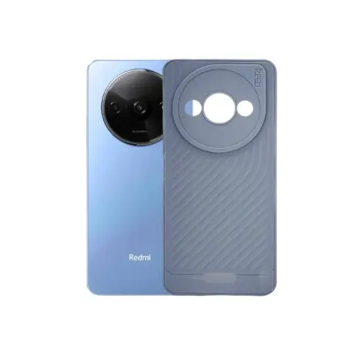 [PO14BMIA3-12-9] Xiaomi Redmi A3X|Redmi A3 GEAR 4 Luxuary Carbon Texture Soft Silicone Back Case (Gray)