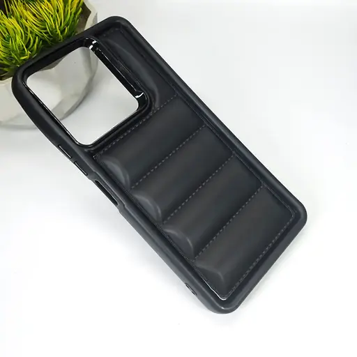 [PO14BVIY36-20-2] Vivo Y36/Y27s New Solid Puffer Back Case - Black