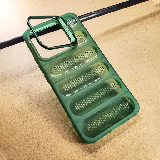 [PO15BVIY17-16-11] Vivo Y17|Y15|Y12|Y11 Green Colour Transparent Silicone Cooling Mesh Back Case