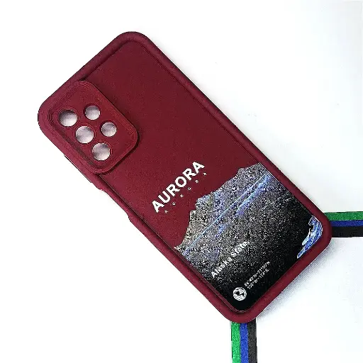 [PO14BSA13-19-21] Samsung A13 Printed Soft Silicone Back Case (Maroon)