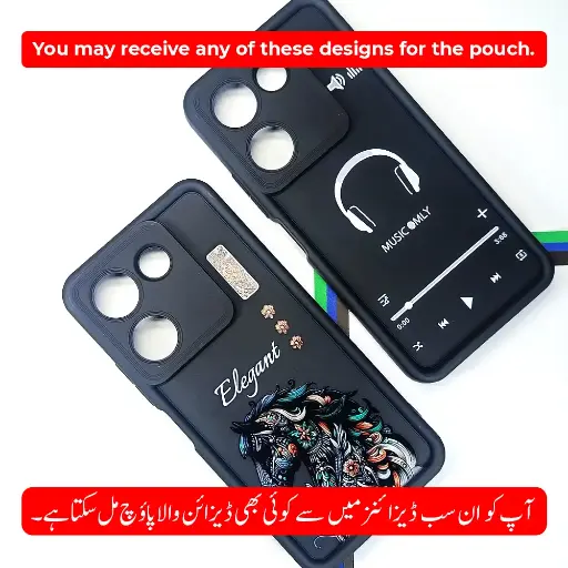 [PO14BTCMN20-19-2] Tecno Camon 20|Camon 20 Pro Printed Soft Silicone Back Case (Black)