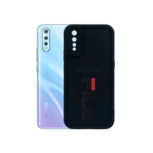 [PO14BVIS1-19-2] Vivo S1 Printed Soft Silicone Back Case (Black)