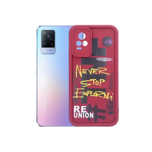 [PO14BVIV21E-19-21] Vivo V21E|Y73 Printed Soft Silicone Back Case (Maroon)