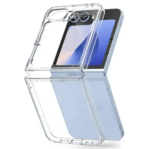 [PO7BSZFLP5-11] Samsung Galaxy Z FLIP 5 Magnetic Magsafe Wirelees Transparent Back Case