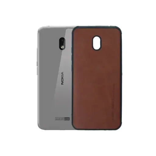 [PO18BNK2.2-1-13] Nokia 2.2 X-Level Luxury Leather Back Case - Brown Stylish Protection