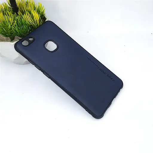 [PO18BVIV7PL-1-17] Vivo V7 Plus X-Level Luxuary Leather Back Case (Navy Blue)