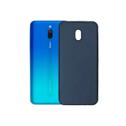 [PO18BMI8A-1-17] Xiaomi Redmi 8A X-Level Luxury Leather Back Case - Navy Blue
