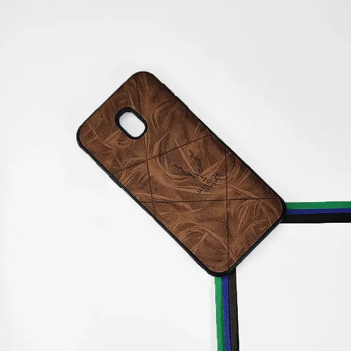 [PO18BSJ3PR-2-13] Samsung Galaxy J330|J3 Pro Markhor Logo Leather Back Case (Brown)