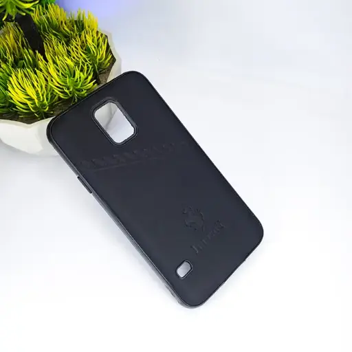 [PO18BSS5-1-2] Samsung Galaxy S5 FERRARI Logo Leather Back Case (Black)