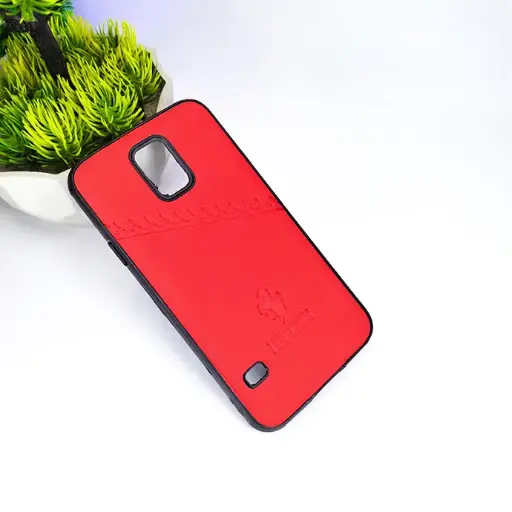 [PO18BSS5-1-4] Samsung Galaxy S5 FERRARI Logo Leather Back Case (Red)