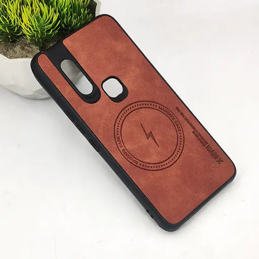[PO18BIS5PR-2-13] Infinix S5 Pro Magsafe Logo X-Level Luxuary Leather Back Case (Brown)