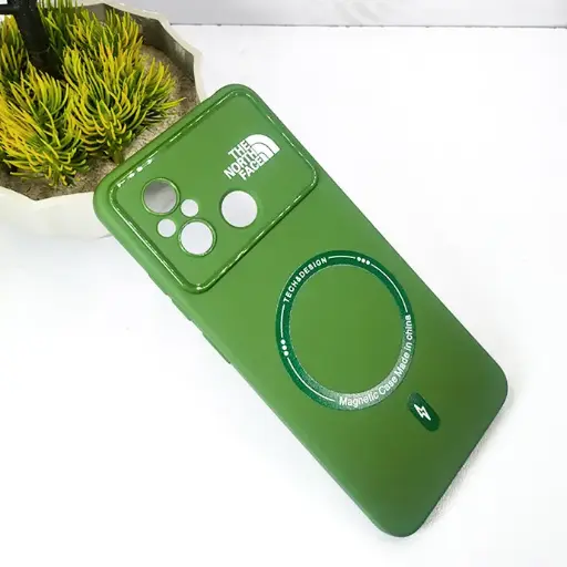 [PO15BMI12C-4-11] Xiaomi Redmi 12C/Poco C55 Printed THE NORTH FACE Soft Silicone Case - Green