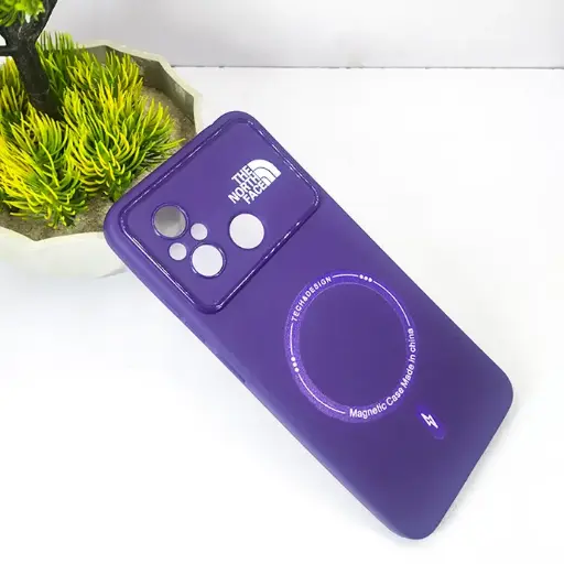 [PO15BMI12C-4-12] Xiaomi Redmi 12C/Poco C55 Printed THE NORTH FACE Soft Silicone Case - Purple