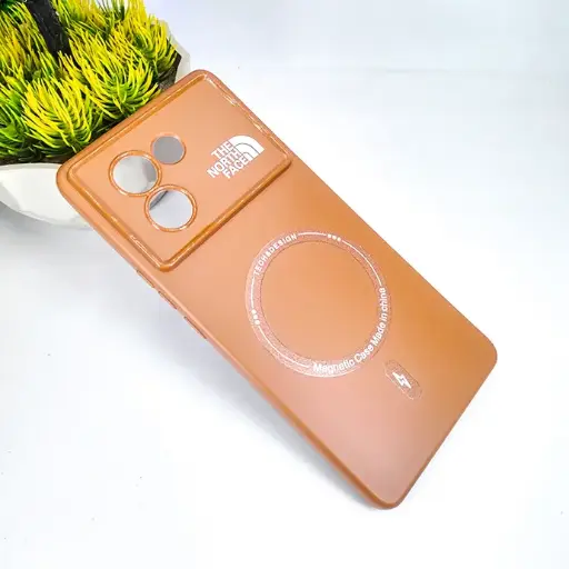 [PO15BVIV30E-4-13] Vivo V30E 5G Brown THE NORTH FACE Soft Silicone Magnetic Back Case