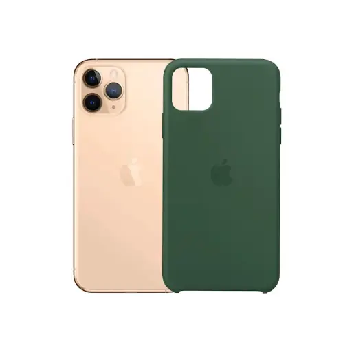 [PO23BIPXIMAX-1-19] iPhone 11 Pro Max Original Official Soft Silky Back Case (Army Green)