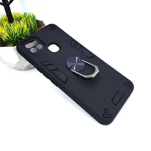 [PO39BIHOT10I-1-2] Infinix Hot 10i|Smart 5 Pro Armour Back Case (Black)