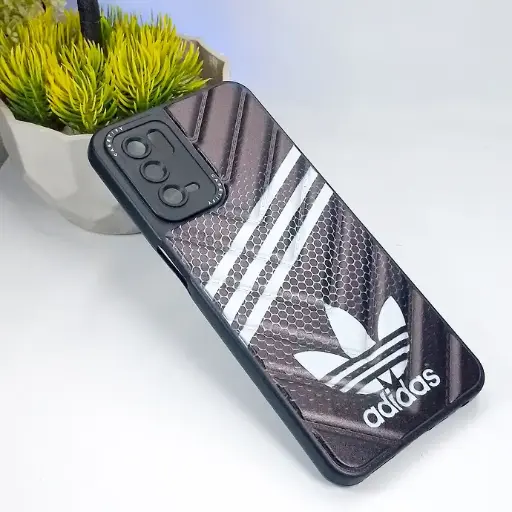 [PO14BOA16-29-2] Oppo A16/A16s/A54s V-Shape Puffer Printed Back Case - Black