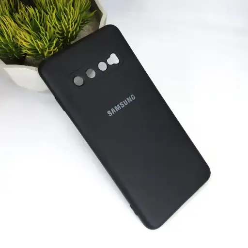 [PO23BSS10-3-2] Samsung Galaxy S10 Official Soft Silky Back Case (Black)
