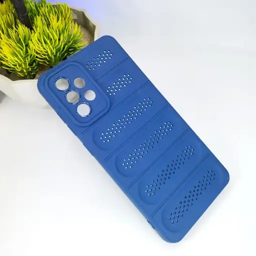 [PO14BSA52-45-17] Samsung Galaxy A52s|A52 4G|A52s 5G Cooling Mesh Silicone Back Case (Navy Blue)