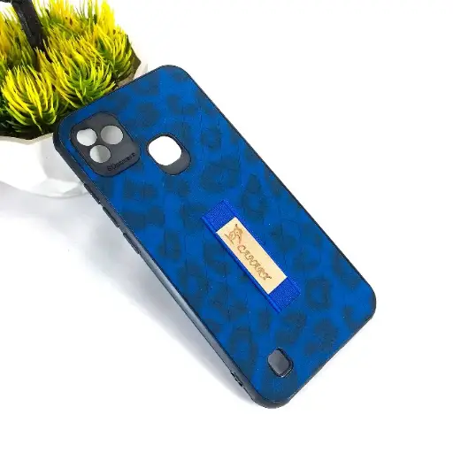 [PO18BISMRTHD-8-3] Infinix Smart HD CANARY Leather Stip Back Case (Blue)