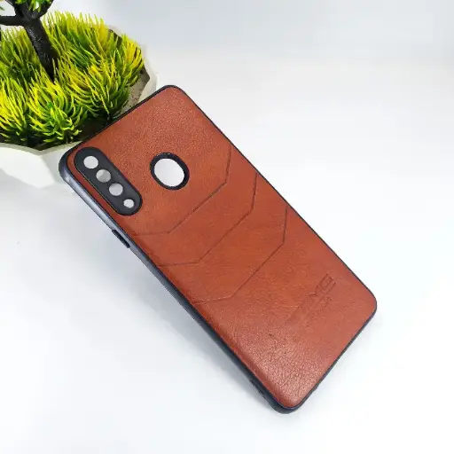 [PO18BSA20S-1-13] Samsung Galaxy A20s AMG Leather Back Case - Brown