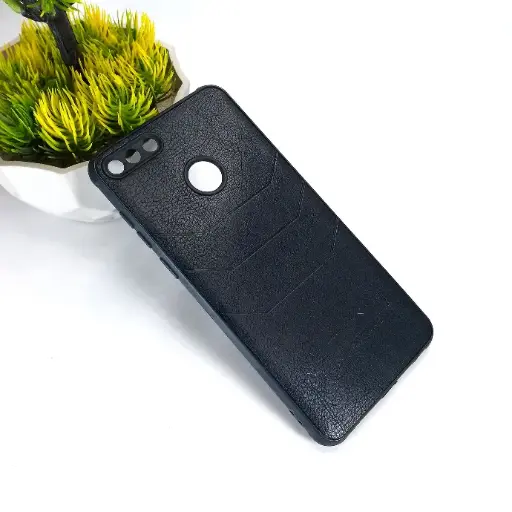 [PO18BHUY9H18-1-2] Huawei Y9 Prime 2018 AMG Leather Back Case (Black)