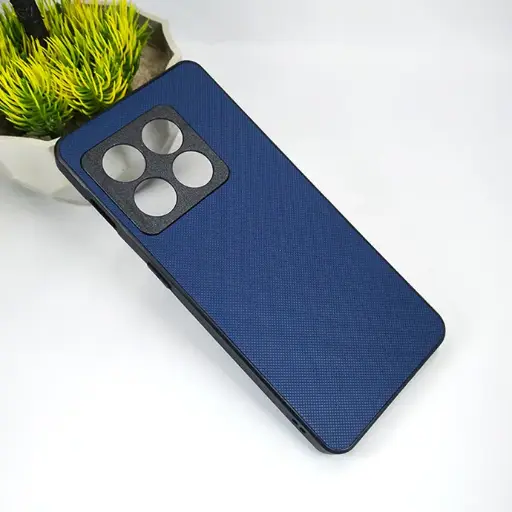[PO32B1PL10PR-3-17] OnePlus 10 Pro Doated Texture Hard Leather Back Case (Navy Blue)