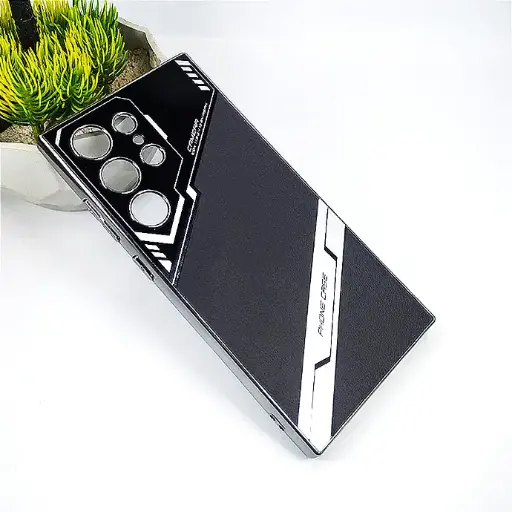 [PO32BSS24U-10-2] Samsung S24 Ultra BIGC Creative Leather Texture Back Case (Black)