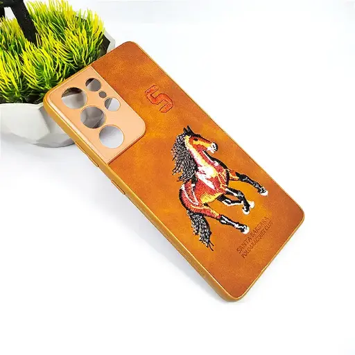 [PO43BSS21U-2-13] Samsung Galaxy S21 Ultra Santa Barbara Polo&Racquet Club Back Case (Brown)
