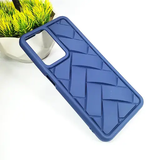 [PO14BOA57 4G-30-17] Oppo A57 4G|A77 4G Flex Waves Pattern Silicone Back Case (Navy Blue)