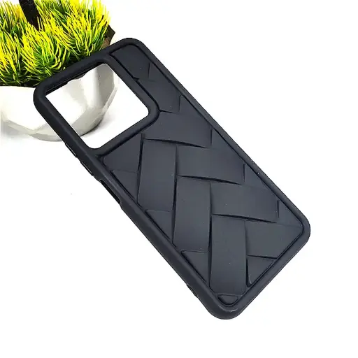 [PO14BITA70-30-2] iTel A70|A70 Pro Flex Waves Pattern Silicone Back Case (Black)