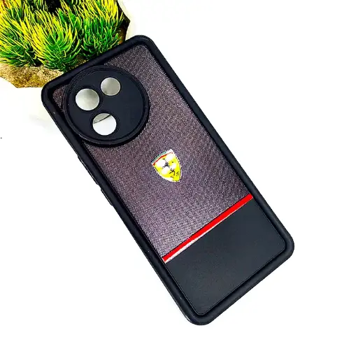 [PO14BVIV30E-31-2] Black Logo Soft Silicone Printed Back Case for Vivo V30e 5G - Stylish Protection