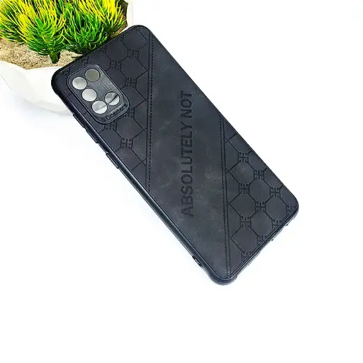 [PO18BSA31-2-2] Samsung A31 Magsafe Logo X-Level Luxuary Leather Back Case (Black)