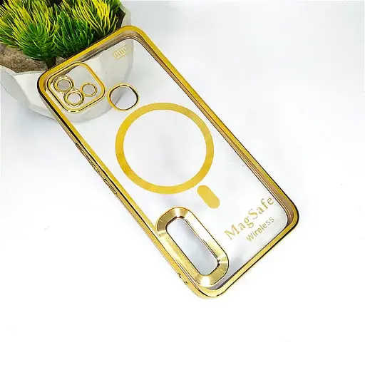 [PO29BIHOT10I-29-5] Infinix Hot 10i|Smart 5 Pro Magsafe CD Chrome Back Case (Golden)