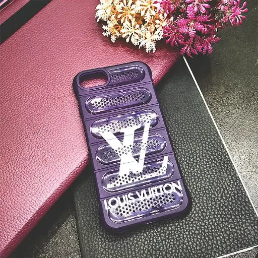 [PO15BIP7G-18-12] iPhone 7G/8G/SE 2020 Colour Printed Silicone Cooling Mesh Back Case - Purple