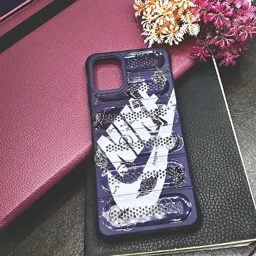 [PO15BSA06-18-17] Samsung A06 Colour Printed Silicone Cooling Mesh Back Case (Navy Blue)
