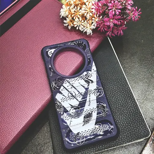 [PO15BORNO12F-18-17] Oppo Reno 12F Colour Printed Silicone Cooling Mesh Back Case - Navy Blue