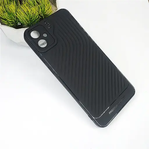 [PO14BSA05-12-2] Samsung A05 GEAR 4 Luxuary Carbon Texture Soft Silicone Back Case (Black)