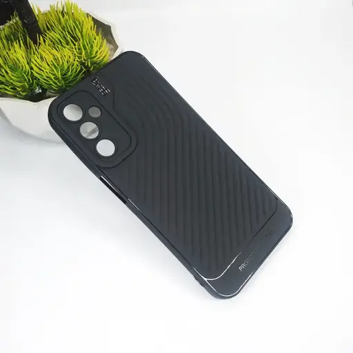 [PO14BSA24-12-2] Samsung A24 GEAR 4 Luxuary Carbon Texture Soft Silicone Back Case (Black)