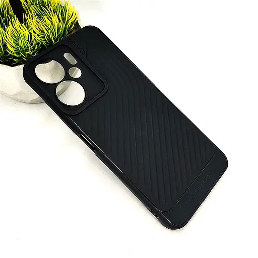 [PO14BMI13C-12-2] Xiaomi Redmi 13C|Poco C65 GEAR 4 Luxuary Carbon Texture Soft Silicone Back Case (Black)