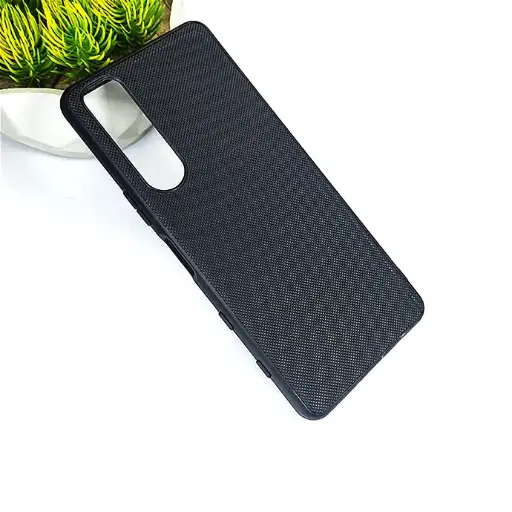 [PO32BXPR5MRKIII-3-2] Sony Xperia 5 Mark iii Doated Texture Hard Leather Back Case (Black)