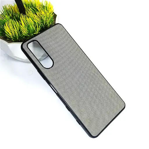 [PO32BXPR5MRKII-3-9] Sony Xperia 5 Mark ii Doated Texture Hard Leather Back Case (Gray)