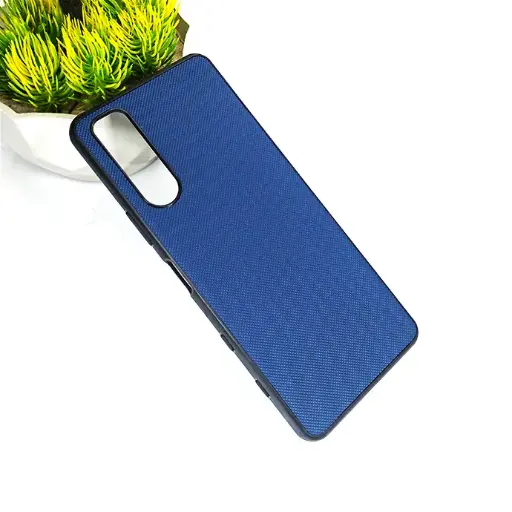 [PO32BXPR5MRKII-3-17] Sony Xperia 5 Mark ii Doated Texture Hard Leather Back Case (Navy Blue)