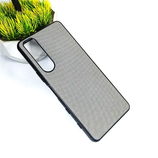 [PO32BXPR1MRKIII-3-9] Sony Xperia 1 Mark iii Doated Texture Hard Leather Back Case (Gray)