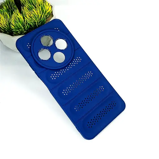 [PO14BMI14C-45-17] Redmi 14C Cooling Mesh Silicone Back Case (Navy blue)
