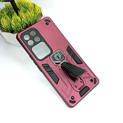 [PO39BVIV30 5G-2-21] Vivo V30 5G Armour With Stand Back Case (Maroon)